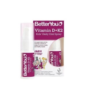 Suport pentru oase si imunitate, formula pentru copii, aroma de bubblegum si blueberry - BetterYou Vitamin D+K2 Kids Oral Spray 15 ml