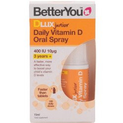 Vitamina D 400IU pentru copii, Spray oral pentru copii (+3 ani), 15ml, Peppermint Flavor - BetterYou DLux Junior Daily Vitamin D Oral Spray 15ml – BetterYou DLux Junior Daily Vitamin D Oral Spray 15ml