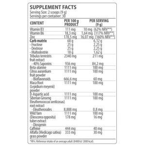 Suport pentru testosteron, energie si performanta masculina - Dorian Yates Testoboost 270 g - Img 2