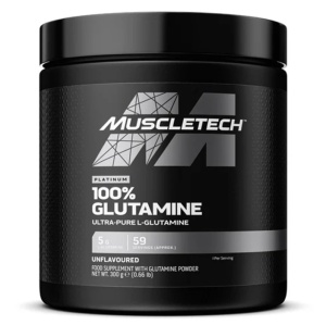 Glutamina pura pentru recuperare musculara, sustinerea masei si sistemului imunitar - MuscleTech Platinum 100% Glutamine 300 g