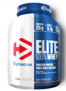 Proteină din zer de calitate superioară, sprijină creșterea masei musculare, forța și recuperarea după antrenament - Dymatize Elite Whey 2 kg
