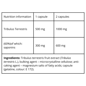 Supliment cu Tribulus pentru testosteron, energie, forta si performanta sportiva - Olimp Tribusteron 60 120 capsule - Img 2