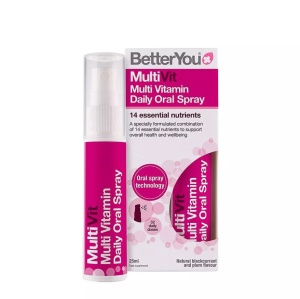 BetterYou spray oral cu Multivitamine, 25 ml, Coacăze Negre și Prune Naturale