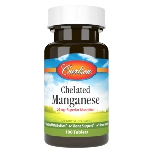 CARLSON LABS CHELATED MANGANESE 20MG 100 tablete