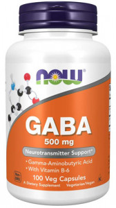 NOW FOODS GABA 500mg - 100 Capsule