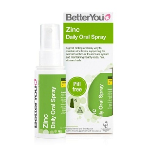 Suport imunitar, energie si metabolism, aroma Lemon & Lime - BetterYou Zinc Daily Oral Spray 50 ml