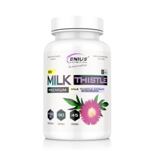 Protectie hepatica naturala si detoxifiere eficienta - Genius Nutrition Milk Thistle 90 Caps