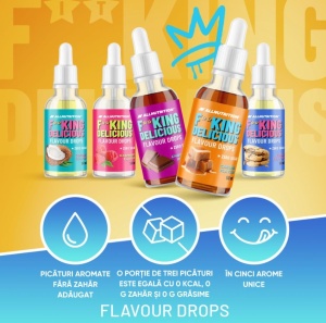 ALLNUTRITION F**KING DELICIOUS FLAVOUR DROPS 50ML - Aromă Intensă, Zero Calorii - Img 2