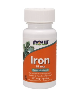 NOW FOODS FIER IRON 18 MG 120 CAPSULE VEGANE
