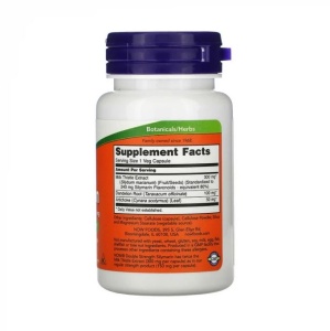 Silimarina putere dubla,cu extract de ciulin de lapte si anghinare, Now Foods Milk Thistle, 100 capsule vegane - Img 2