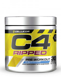Cellucor C4 Ripped 30 serviri – pre-workout cu cofeină, beta-alanină și L-carnitină, oferă energie, focus și sprijină arderea grăsimilor.
