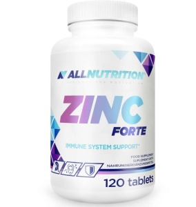 ALLNUTRITION ZINC FORTE – 120 Tabs Susține Imunitatea, Pielea, Părul și Nivelul de Testosteron | Doză Puternică de 25mg Zinc Elementar