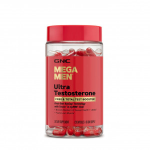 GNC Mega Men® Ultra Testosterone, Formula Avansata pentru Cresterea Testosteronului Liber si Total, 120 capsule