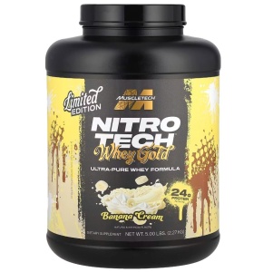 MUSCLETECH NITROTECH WHEY GOLD – Proteina Premium cu Absorbție Rapidă Proteine din Zer Izolat și Concentrat pentru Creștere Musculară și Recuperare - Img 1