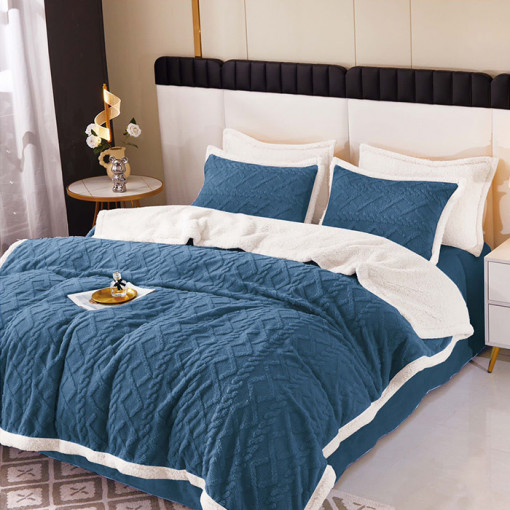 Lenjerie 4 piese Comfy V4 Bleumarin (Cocolino)