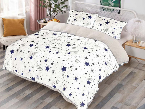 Patura Cocolino cu Blanita, Tip Plic, Star Comet White 200x230 cm