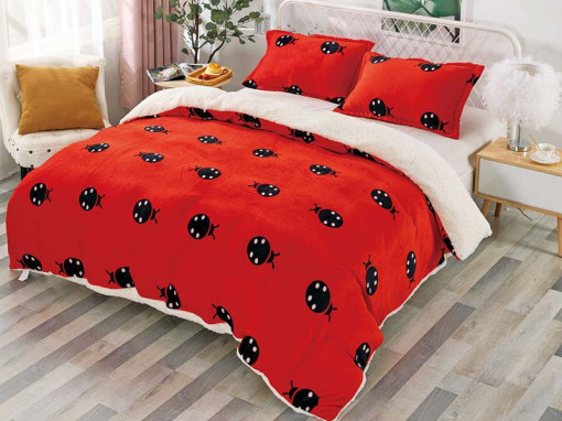 Patura Cocolino cu Blanita, Tip Plic, Ladybug 200x230 cm
