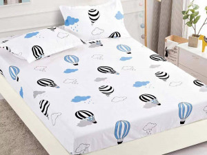 Cearsaf de pat cu elastic si 2 fete de perna, Cappadocia, 180x200cm (Finet)