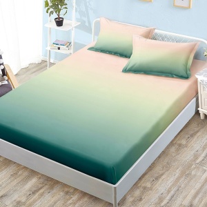 Cearsaf de pat cu elastic si 2 fete de perna Junne Rainbow V3 180x200 cm (Finet)