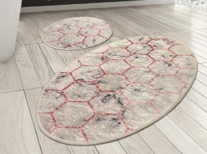 Set 2 Covorase de Baie Honeycomb