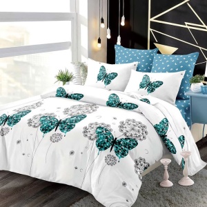 Pachet Somn Complet Lenjerie cu Elastic 180x200 Ranch 6 Piese (Finet), Pilota, 2 Perne si Patura Pufoasa