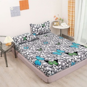 Lenjerie cu elastic 180x200 cm, Stonefly 6 Piese (Cocolino) - Img 2