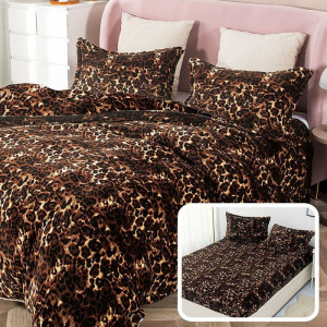 Lenjerie cu elastic 180x200 Leopard (Cocolino) - Img 2
