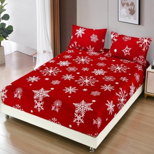 Cearsaf de pat Cocolino cu elastic si 2 fete de perna Merry V22 180x200cm