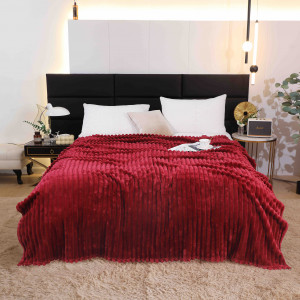 Patura Cocolino Groasa Stripe V5 Bordo 200x230 cm - Img 3