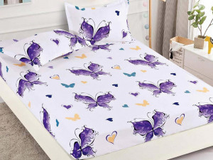 Cearsaf de pat cu elastic si 2 fete de perna, Glory, 180x200cm (Finet)