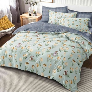 Pachet Somn Complet Lenjerie cu Elastic 180x200 Ruiz 6 Piese (Finet), Pilota, 2 Perne si Patura Pufoasa