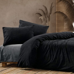 Lenjerie Crash Negru (Bumbac 100% Poplin) - Img 1