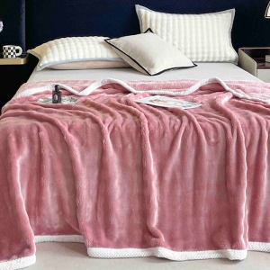Patura Cocolino Groasa Bordy V10 Roz 200x230 cm - Img 1
