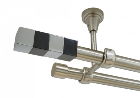 Galerie dubla magnum fara inele prindere tavan 19/19 mm inox