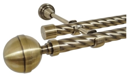 Galerie TWIST dubla KALISTO fara inele 19/19 mm - aur antic