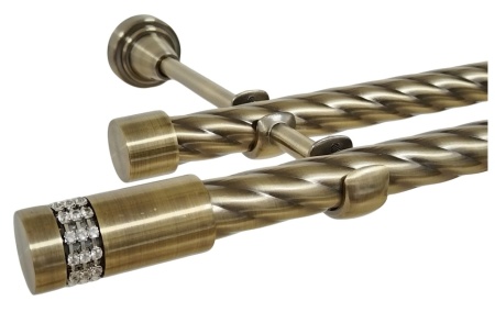 Galerie TWIST dubla XANTOS fara inele 19/19 mm - aur antic