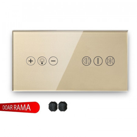 Panou întrerupător dimmer (Variator tensiune) WiFi+perdele din sticlă M1