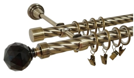 Galerie KULA CRYSTAL NEGRU dubla twist - 19/19 - aur antic