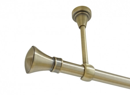 Galerie simpla prindere tavan fara inele PRINCE 19 MM aur antic