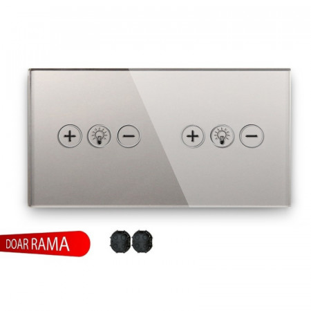Panou întrerupător dimmer (Variator tensiune) WiFi+dimmer (Variator tensiune) WiFi din sticlă M1