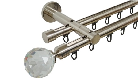 Galerie dubla PRINDERE PERETE suport universal TEAVA PROFIL -KULA CRYSTAL /19 -INOX