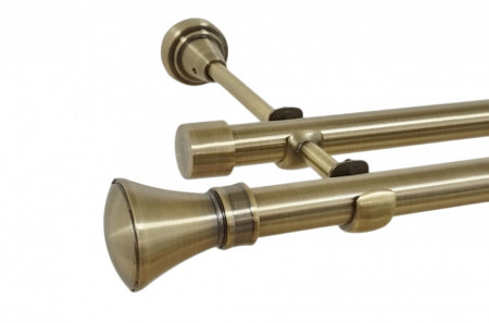Galerie dubla fara inele PRINCE/19 mm dubla aur antic