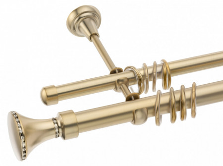Galerie dubla prindere perete Grace gold 25mm/19mm