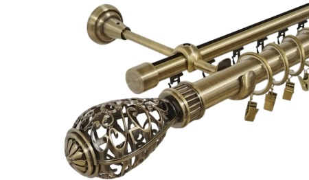 Galerie dubla above , teava neteda si profil,grosime 25 si 19mm, aur antic