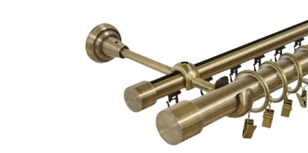 Galerie dubla capacel , teava neteda si profil,grosime 25 si 19mm, aur antic