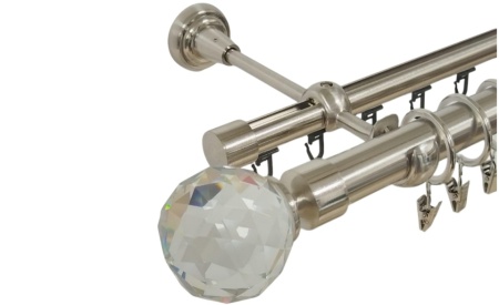 Galerie dubla kula crystal 25/19 teava neteda si profil inox