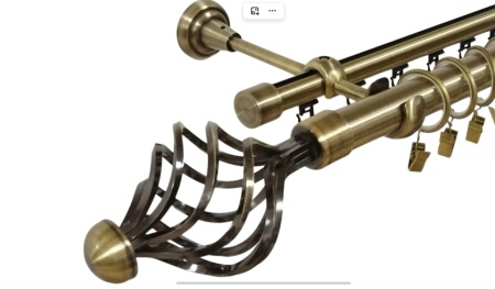 Galerie dubla navona , teava neteda si profil,grosime 25 si 19mm, aur antic