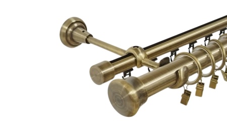 Galerie dubla Fulda, teava neteda si profil,grosime 25 si 19mm, aur antic