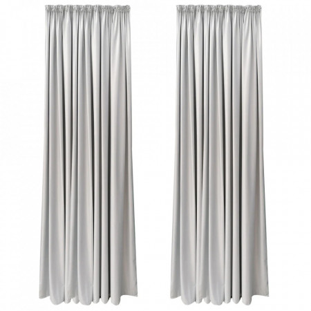 SET DRAPERIE BLACK OUT CATIFEA VELVET CU REJANSA DE 8 CM SILVER