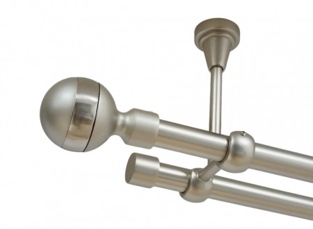 Galerie dubla james fara inele prindere tavan 19/19 mm crom mat